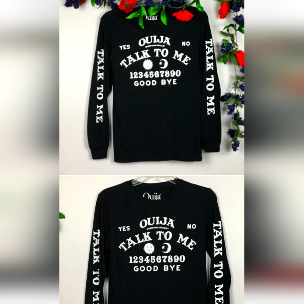 Youth-small long sleeve OUIJA black shit including original OUIJA Board Print